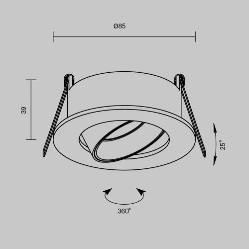 Встраиваемый светильник Technical DL061-GU10-B  фото 6