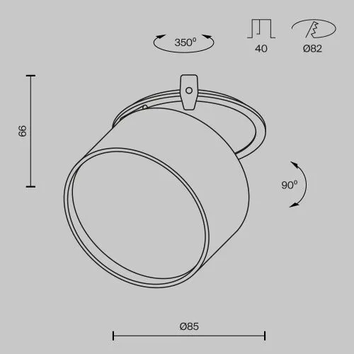 Встраиваемый светильник Technical DL024-12W3K-W  фото 11