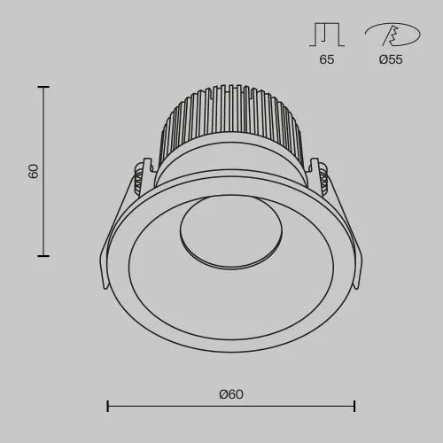 Встраиваемый светодиодный светильник Maytoni Technical Zoom DL034-01-06W4K-W  фото 2