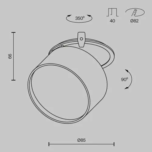 Встраиваемый светильник Technical DL024-12W3K-BMG  фото 11