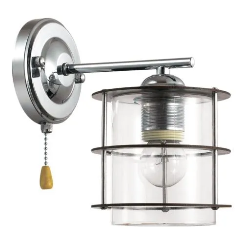 Бра SONEX Rotondum 3504/1W дерево, стекло прозрачное 