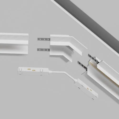 Угловой коннектор 135° для встраиваемого однофазного шинопровода Maytoni Technical Gravity TRA010CLO  фото 4