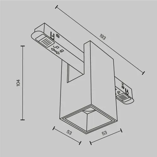 Трековый светильник Technical TR121-2-7W4K-BS  фото 3