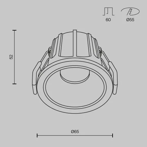 Встраиваемый светильник Maytoni Alfa LED DL043-01-10W3K-RD-WB  фото 2